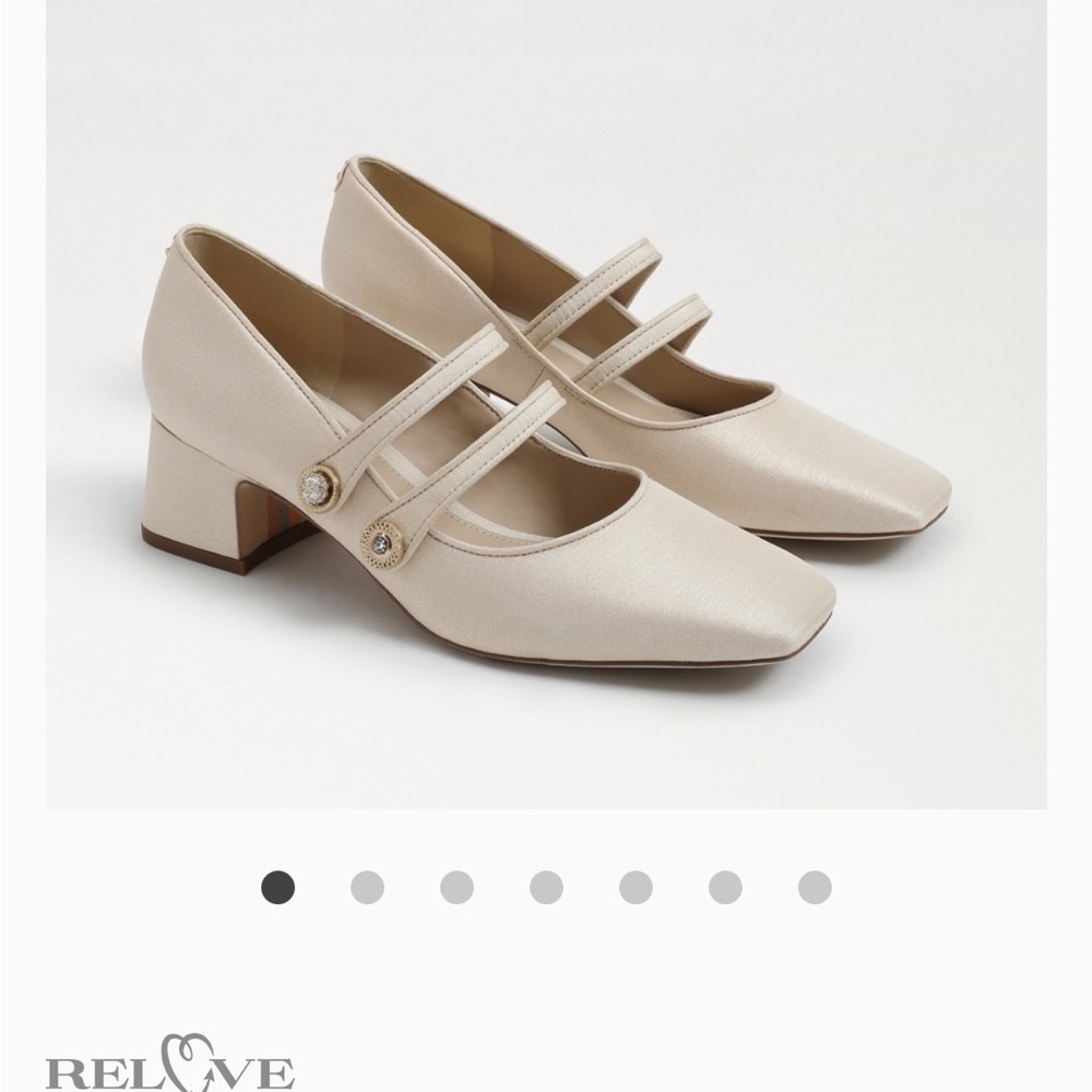 NWOB!! Sam Edelman - TAHIRA MARY JANE BLOCK HEEL - Dark Ivory - 6